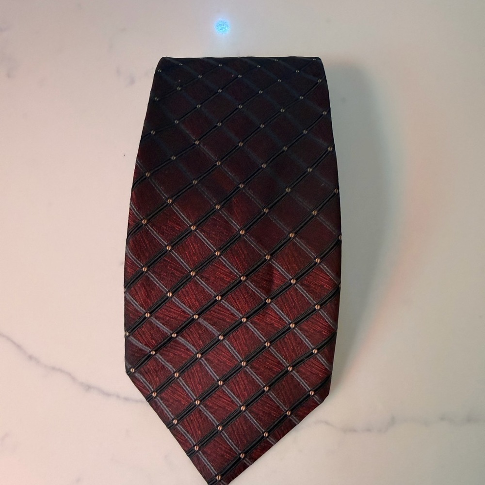 Peacock Classic Men's Burgundy Patterned Tie